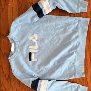 Fila Sky Blue Crewneck with Subtle Stitching